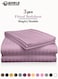 3-Piece Luxury Pink Striped Bed Sheet Set, Ultra-Soft Cotton Fitted Sheet with 2 Pillowcases for Hotel &amp; Home &ndash; Single Size