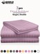 3-Piece Luxury Pink Striped Bed Sheet Set, Ultra-Soft Cotton Fitted Sheet with 2 Pillowcases for Hotel &amp; Home &ndash; Double Size