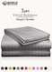 3-Piece Luxury Grey Striped Bed Sheet Set, Ultra-Soft Cotton Fitted Sheet with 2 Pillowcases for Hotel &amp; Home &ndash; Double Size
