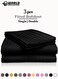 3-Piece Luxury Black Striped Bed Sheet Set, Ultra-Soft Cotton Fitted Sheet with 2 Pillowcases for Hotel &amp; Home &ndash; Single Size