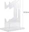 Eworld Clear Acrylic Game Controller Holder &ndash; Universal Dual Controller Display Stand with Anti-Slip Base &ndash; Sturdy, Space-Saving Organizer for Xbox, PlayStation &amp; PC Gamepads