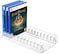 Eworld Acrylic Video Game Storage Organizer Stand for PS5/PS4/PS3, Clear, Sturdy Display Holder for Up to 12 Game Cases, Keeps Your Collection Tidy and Stable