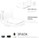 Eworld Acrylic Floating Wall Shelves with Cable Clip, Easy Installation Display Shelves for Plants, Speakers, Security Cameras, and Baby Monitors, Available in Packs of 3