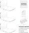 Eworld Acrylic Floating Wall Shelves with Cable Clip, Easy Installation Display Shelves for Plants, Speakers, Security Cameras, and Baby Monitors, Available in Packs of 3