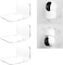 Eworld Acrylic Floating Wall Shelves with Cable Clip, Easy Installation Display Shelves for Plants, Speakers, Security Cameras, and Baby Monitors, Available in Packs of 3