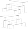 Eworld 6-Pack Clear Acrylic Display Risers &ndash; Multipurpose Tiered Stands for Desserts, Cupcakes, Shoes, Cosmetics &amp; Party/Event Displays &ndash; Showcase Organizer for Retail, Home, or Events

