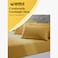 3 Piece Luxury Gold Striped Bed Sheet Set with 1 Deep Pocket Fitted Sheet and 2 Pillowcases for Hotel and Home Crafted from Ultra Soft and Breathable Cotton for Year-Round Comfort, Single