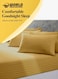 3-Piece Luxury Gld Striped Bed Sheet Set, Ultra-Soft Cotton Fitted Sheet with 2 Pillowcases for Hotel &amp; Home &ndash; Double Size