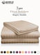 3-Piece Luxury CreamStriped Bed Sheet Set, Ultra-Soft Cotton Fitted Sheet with 2 Pillowcases for Hotel &amp; Home &ndash; Double Size