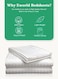 3-Piece Luxury White Striped Bed Sheet Set, Ultra-Soft Cotton Fitted Sheet with 2 Pillowcases for Hotel &amp; Home &ndash; Single Size