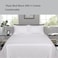 3 Piece Luxury White Striped Bed Sheet Set with 1 Deep Pocket Fitted Sheet and 2 Pillowcases for Hotel and Home Crafted from Ultra Soft and Breathable Cotton for Year-Round Comfort, Double