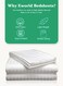 3-Piece Luxury White Striped Bed Sheet Set, Ultra-Soft Cotton Fitted Sheet with 2 Pillowcases for Hotel &amp; Home &ndash; Double Size