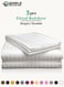 3-Piece Luxury White Striped Bed Sheet Set, Ultra-Soft Cotton Fitted Sheet with 2 Pillowcases for Hotel &amp; Home &ndash; Double Size