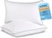Premium Down Alternative Filled Bed Pillows, Featuring Breathable Cover, Microfiber Filling and Plush Bounce-Back Design, Hypoallergenic and Luxurious Hotel Quality Pillow Set, White, Pack of 2