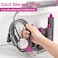 Acrylic Storage Holder for Dyson Airwrap Styler Accessories, Features 6 Holes, Long Barrel, Diffuser and Cord Hook for Neat Organization on Countertop in Bathroom, Kitchen and Beyond, White
