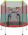 Mini Trampoline with Safety Enclosure Net &ndash; Indoor &amp; Outdoor Jumping Playground for Kids, Fitness &amp; Fun Training Activities