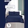 6-Piece Premium King Size Bedding Set, Navy Blue Striped Design and High-Quality Cotton Hotel Luxury Bedsheet Soft Quilt Cover and Pillowcases
