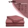 3 Piece Luxury Maroon Striped Bed Sheet Set with 1 Flat Sheet and 2 Pillowcases for Hotel and Home Crafted from Ultra Soft and Breathable Cotton for Year-Round Comfort, Single