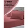 3 Piece Luxury Maroon Striped Bed Sheet Set with 1 Flat Sheet and 2 Pillowcases for Hotel and Home Crafted from Ultra Soft and Breathable Cotton for Year-Round Comfort, Single