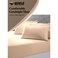 3 Piece Luxury Cream Striped Bed Sheet Set with 1 Flat Sheet and 2 Pillowcases for Hotel and Home Crafted from Ultra Soft and Breathable Cotton for Year-Round Comfort, (Double)
