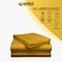 3 Piece Luxury Gold Striped Bed Sheet Set with 1 Flat Sheet and 2 Pillowcases for Hotel and Home Crafted from Ultra Soft and Breathable Cotton for Year-Round Comfort, (Single)