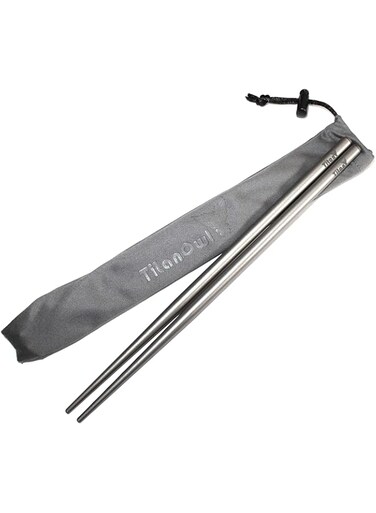 TitanOwl Titanium (TI) Super Strong Lightweight Professional Chopsticks Drawstring Breathable Storage Bag - Please select style - 9" + Sack Grey 14145774