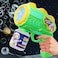 Space-Themed Bubble Gun - 17.8 x 7.4 x 14.2 cm,  Rotating Bubble Blower with Lights, Includes Bubble Pellets for Extra Bubbles - Perfect for Kids Outdoor Fun Green