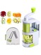 Vegetable Spiralizer 4-IN-1 Rotating Blade Veggie Spiralizer Zucchini Noodle Maker with Strong Suction Cup Spiral Vegetable Cutter Slicer egetable Maker Veggie Spiralizer Spiral Slicer