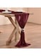 Socomi 10ft Burgundy Chiffon Table Runner 29x120 Inches Wedding Runner Sheer Bridal Shower Party Decorations