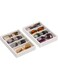 Lolalet Sunglasses Organizer Tray, 4 Grids Velvet Glasses Eyewear Holder Trays, Sunglass Display Drawer Storage for Women Men -2 Pack, Beige