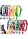 Paw Print Soft Puppy Collars, Adjustable Nylon Reusable Washable Baby Dog and Cat safety Collars, for Puppies and Cats, 12 Pcs Colors Set