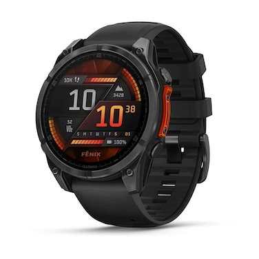 Garmin Fenix 8 AMOLED 47mm Smartwatch Slate Gray With Black Silicone Band 010-02904-00
