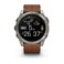 Garmin Fenix 8 AMOLED 51mm Smartwatch Sapphire Bare Titanium Black With Chestnut Leather Band Plus Graphite Silicone Band 010-02905-40