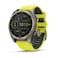 Garmin Fenix 8 Solar 47mm Smartwatch Sapphire Titanium With Amp Yellow/Graphite Silicone Band 010-02906-21
