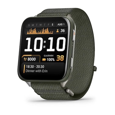 Garmin Venu X1 Smartwatch Moss with Titanium Caseback and Moss ComfortFit Nylon Band 010-02980-03