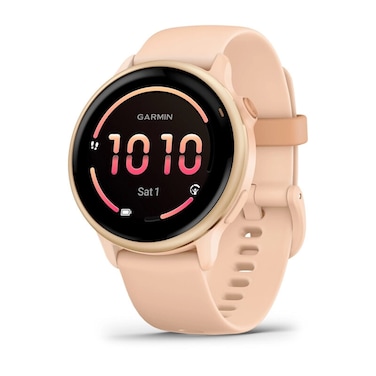 Garmin Vivoactive 6 Health and Fitness GPS Smartwatch Metallic Pink Dawn with Pink Dawn Band 010-02985-03
