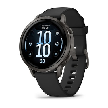 Garmin Venu 4 Smartwatch 41mm Slate with Black Silicone Band 010-03013-02