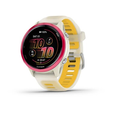 Garmin Forerunner 570 - 42mm Raspberry Aluminium with Translucent Bone/Mango Band 010-02970-02