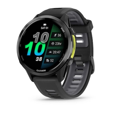 Garmin Forerunner 970 - 47mm Carbon Grey DLC Titanium with Black Case and Black/Translucent Whitestone Band 010-02969-10