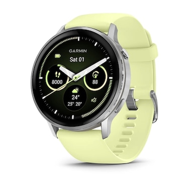 Garmin Venu 4 Smartwatch 45mm Silver with Citron Silicone Band 010-03014-02