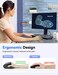 TECKNET Ergonomic Mouse, Wireless Bluetooth Vertical Mouse, 4800 DPI Optical Tracking, 6 Adjustable DPI, Quiet Clicks, 2.4GHz with USB A Receiver, 6 Buttons, Wide Compatibility (Dual-mode)