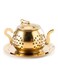 Teapot Shape Tea Strainer Locking Spice Tea Strainer Stainless Steel Golden