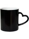 imPRESS Black Heart Handle Heat Sensitive Color Changing Coffee Mug with White Inner Color
