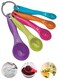 Spoon Set, 5 Spoons for Measuring Food, Durable, Stain Resistant and Dishwasher Safe Plastic, Kitchen Utensils Baking Set