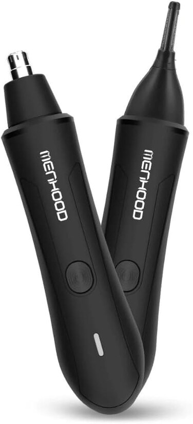 Menhood Rechargeable NOSAR Ear and Nose Trimmer; Waterproof and Washable 360 Rotary Dual-Blade System - 300 minutes runtime