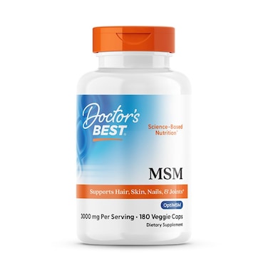 Doctor's Best MSM, 180 Capsules, 3000 mg