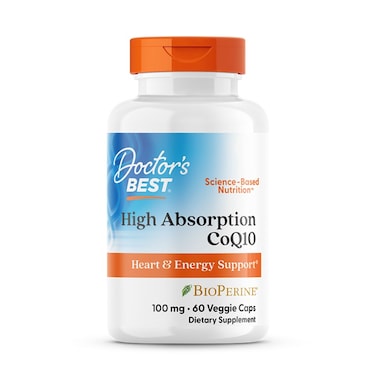 Doctor's Best High Absorption Coq10, 100 mg, 60 Veggie Capsules