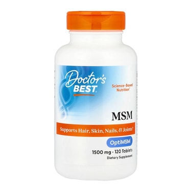 Doctor's Best MSM, 120 Tablets, 1500 mg