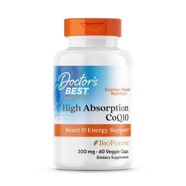 Doctor's Best High Absorption Coq10, 200 mg, 60 Veggie Capsules