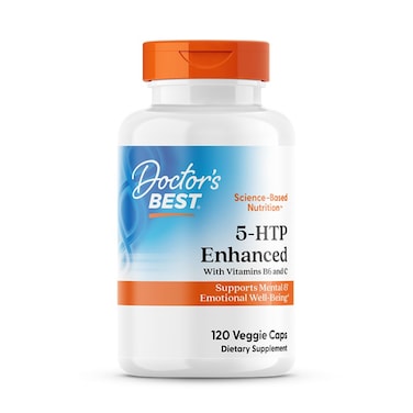 Doctor's Best 5-HTP Enhanced With Vitamins B6 &amp; C, 120 Veggie Capsules